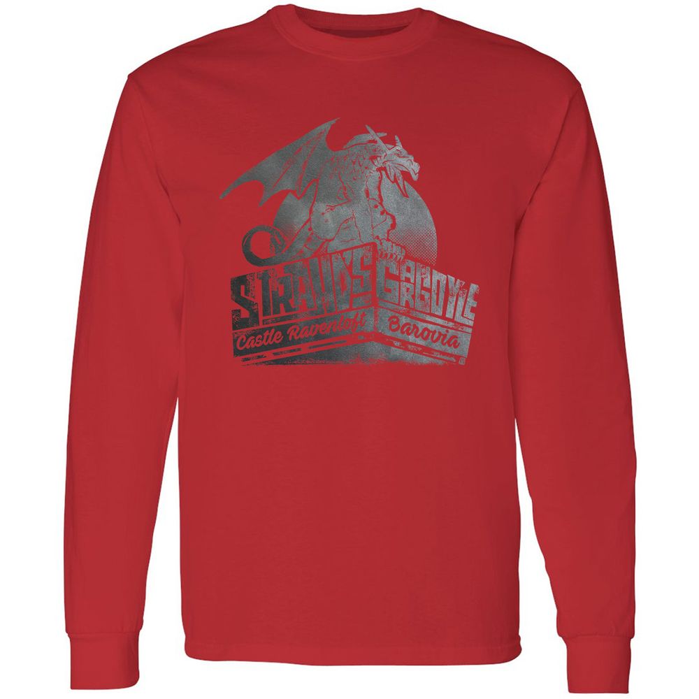 Strahd’s Gargoyle Long Sleeve T-Shirt - Red - 14