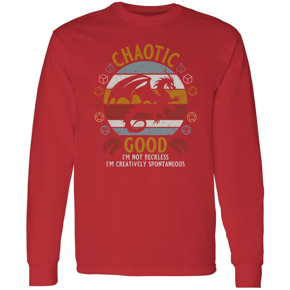 Chaotic Good Long Sleeve T-Shirt - Red - 14