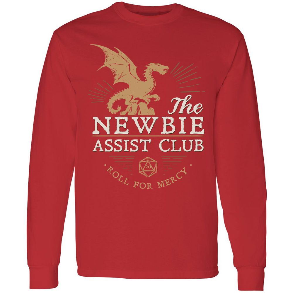 The Newbie Assist Club Long Sleeve T-Shirt - Red - 14