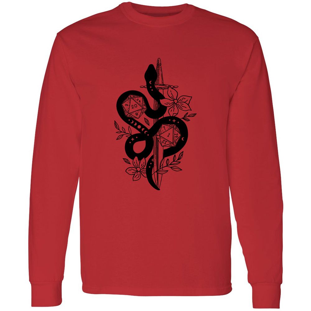 D20 Snake and Sword - Red - 14