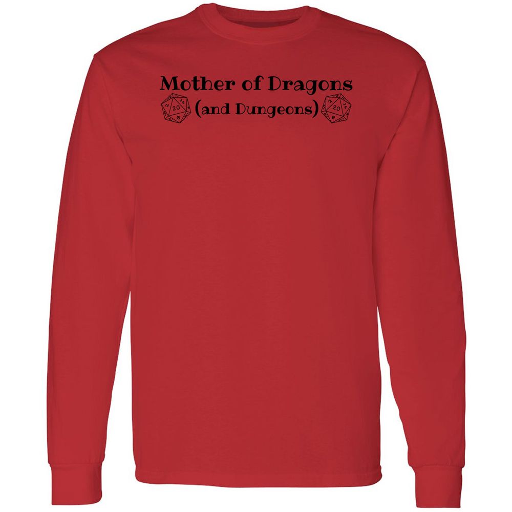 Mother Of Dragons Long Sleeve T-Shirt - Red - 14