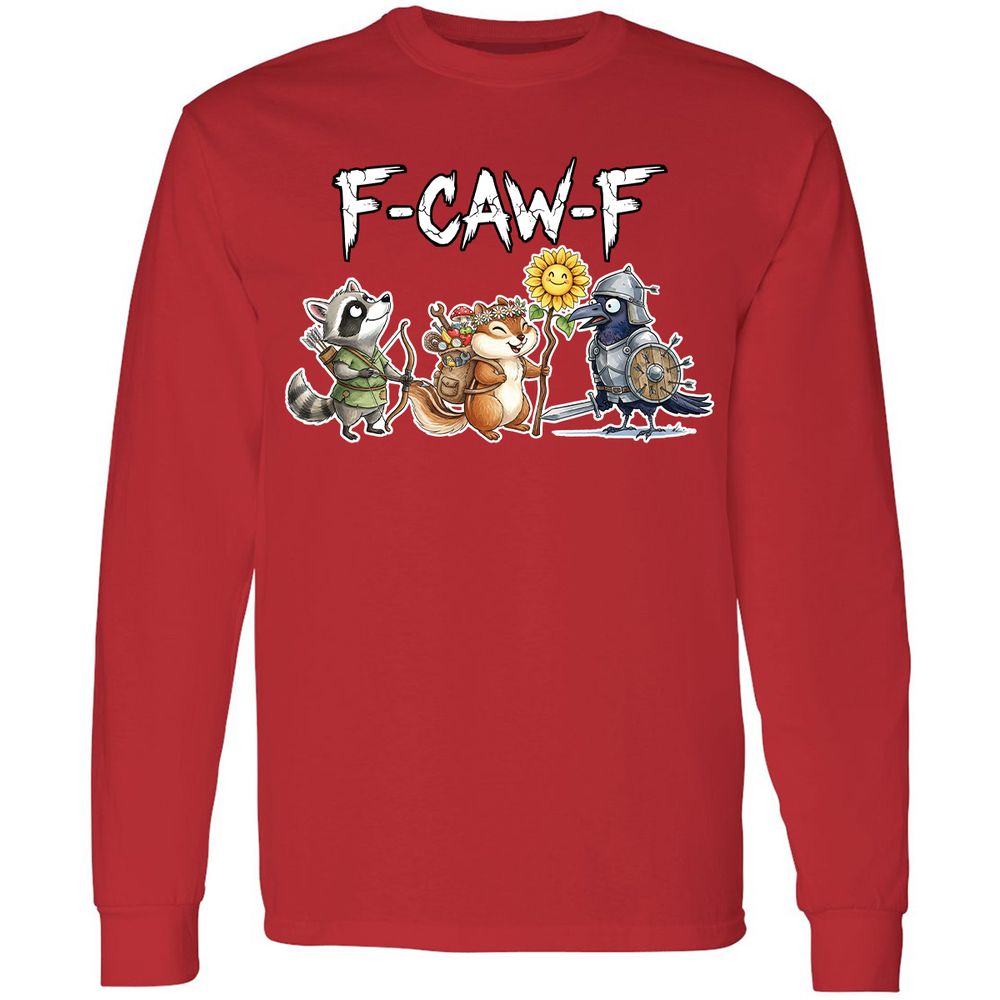 F-CAW-F Adventuring party Long Sleeve T-Shirt - Red - 14