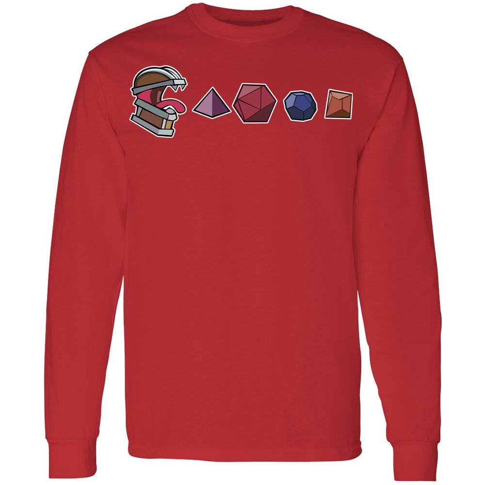 Mimic And Dices Long Sleeve T-Shirt - Red - 14