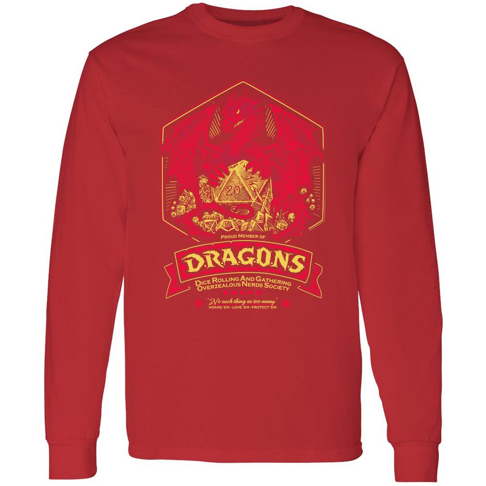 Fantasy Dragon With Dice - Red - 14
