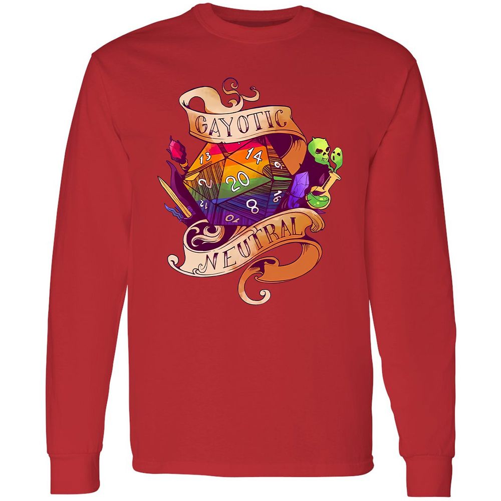 Gayotic Neutral Long Sleeve T-Shirt - Red - 14