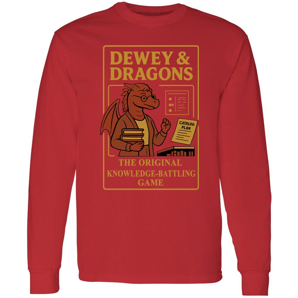 Dewey & Dragons Long Sleeve T-Shirt - Red - 14