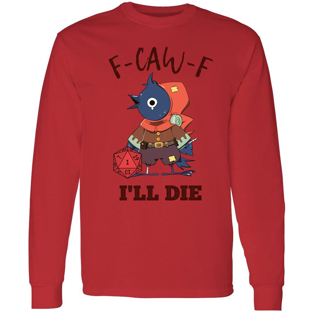 Long Sleeve T-Shirt - White - Red - 14
