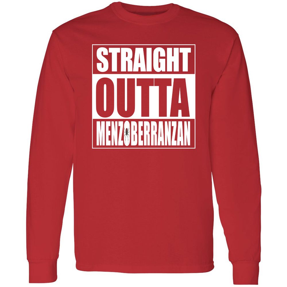 Straight Outta Menzoberranzan Long Sleeve T-Shirt - Red - 14