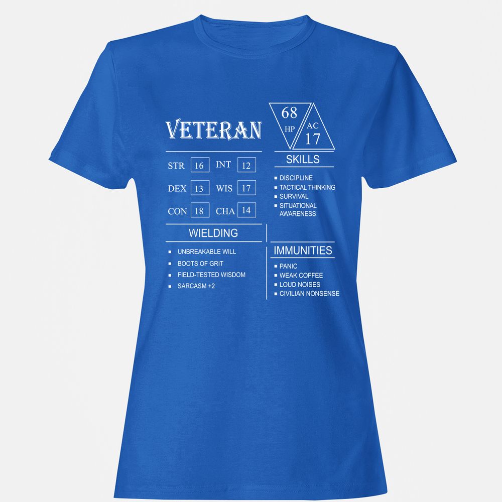 Veteran New Women's T-Shirt - Royal - 14