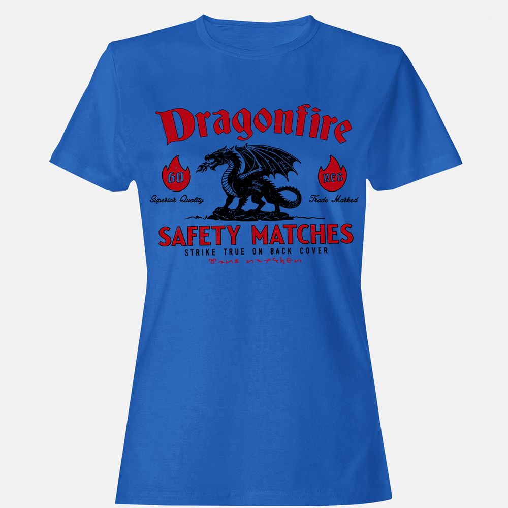 Dragonfire Women's T-Shirt - Royal - 14