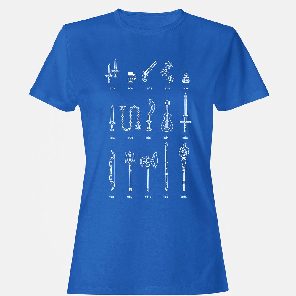 Damage Dealer RPG Women's T-Shirt - Royal - 14