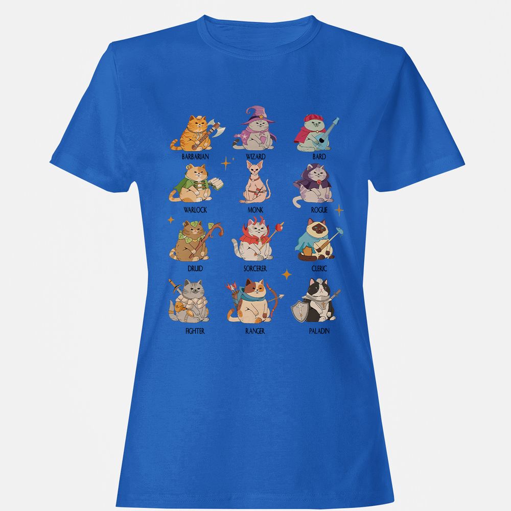 Dungeons And Cats Women's T-Shirt - Royal - 14