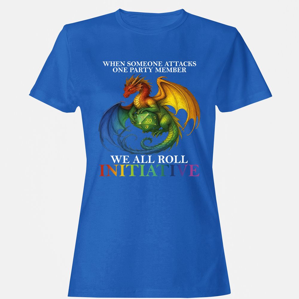 Dragon Roll For Initiative Women's T-Shirt - Royal - 14