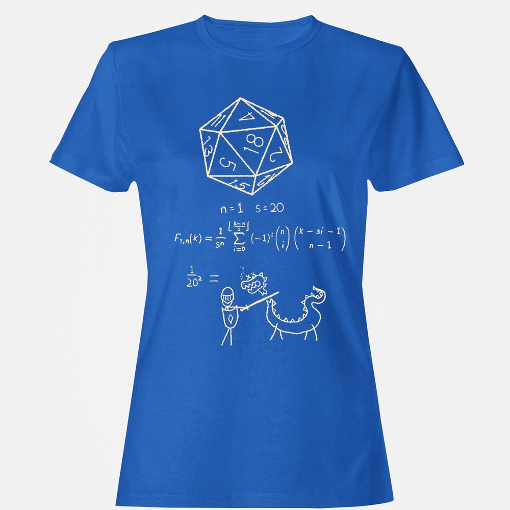 Science Of20 Sided Dice Women's T-Shirt - Royal - 14