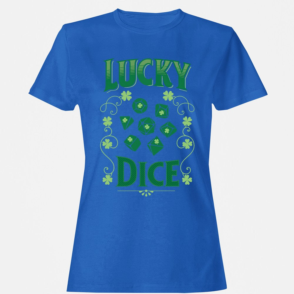 Lucky Dice Women's T-Shirt - Royal - 14