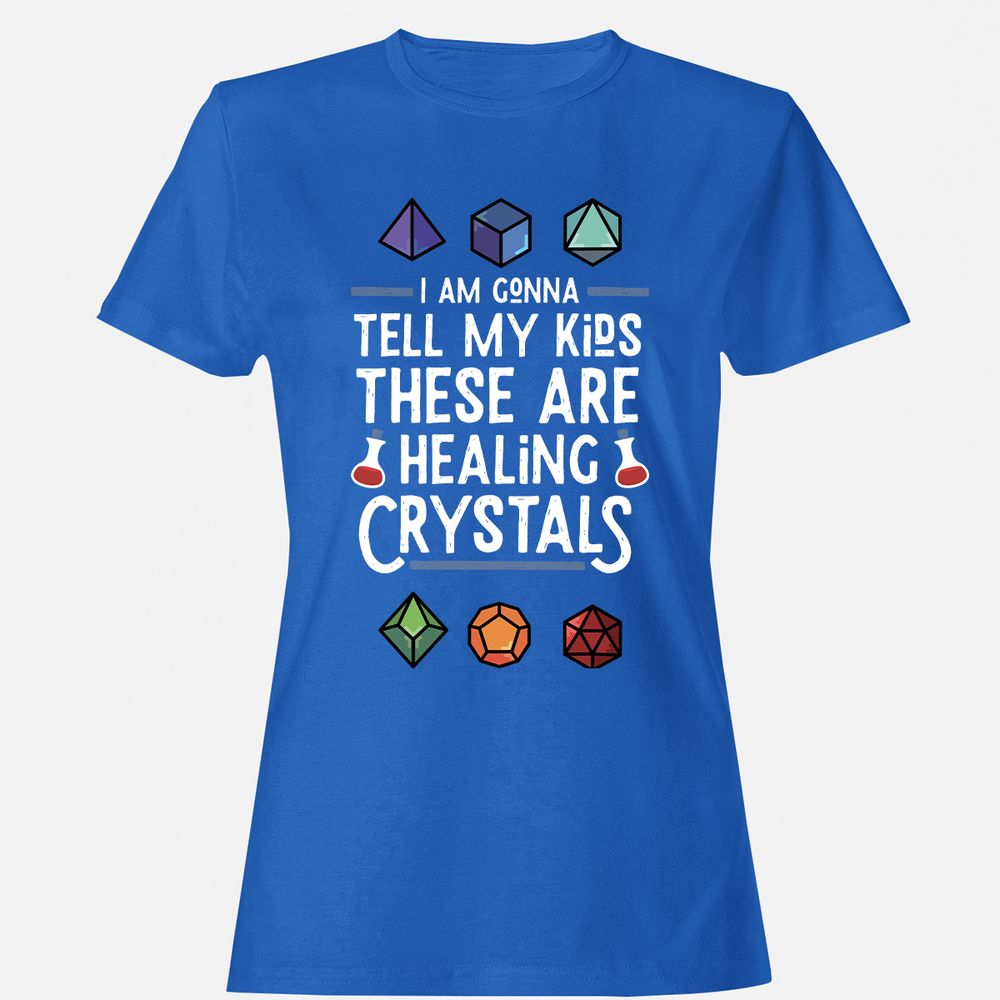 Healing Crystals Women's T-Shirt - Royal - 14