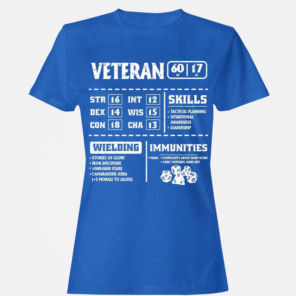 Veteran New Ver. Women's T-Shirt - Royal - 14