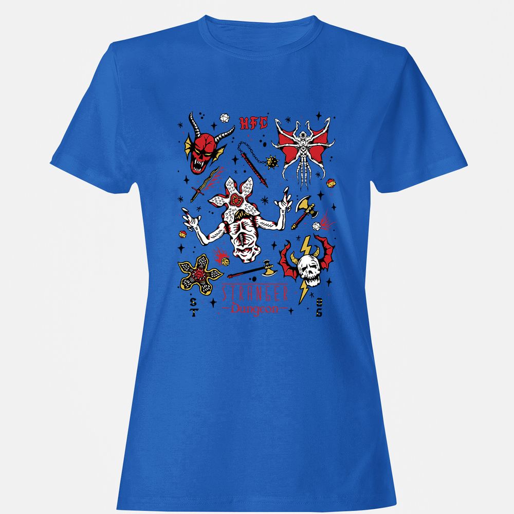 STRANGER DUNGEON Women's T-Shirt - Royal - 14