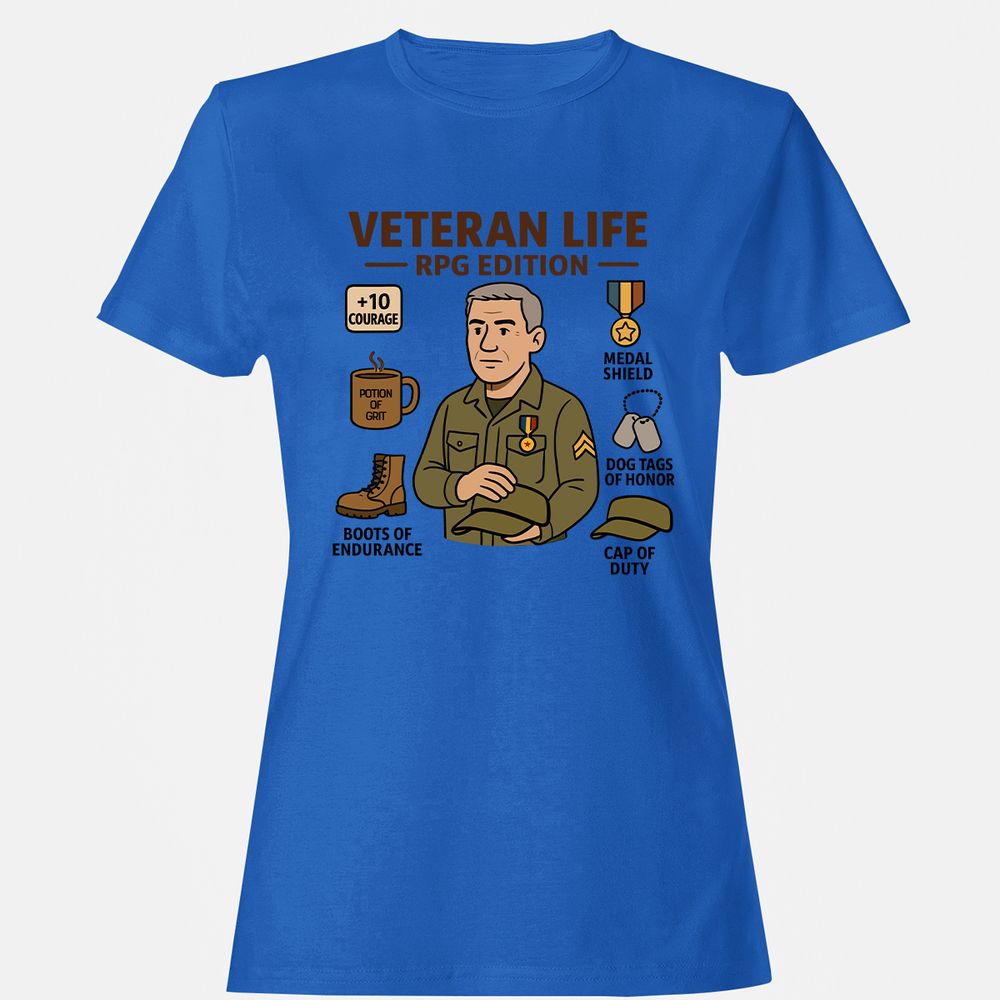 Veteran Life RPG Edition Women's T-Shirt - Royal - 14