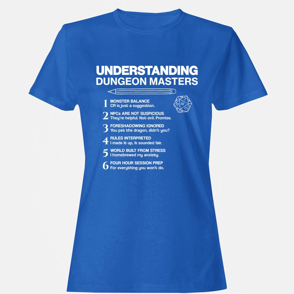 Understanding Dungeon Masters Women's T-Shirt - Royal - 14