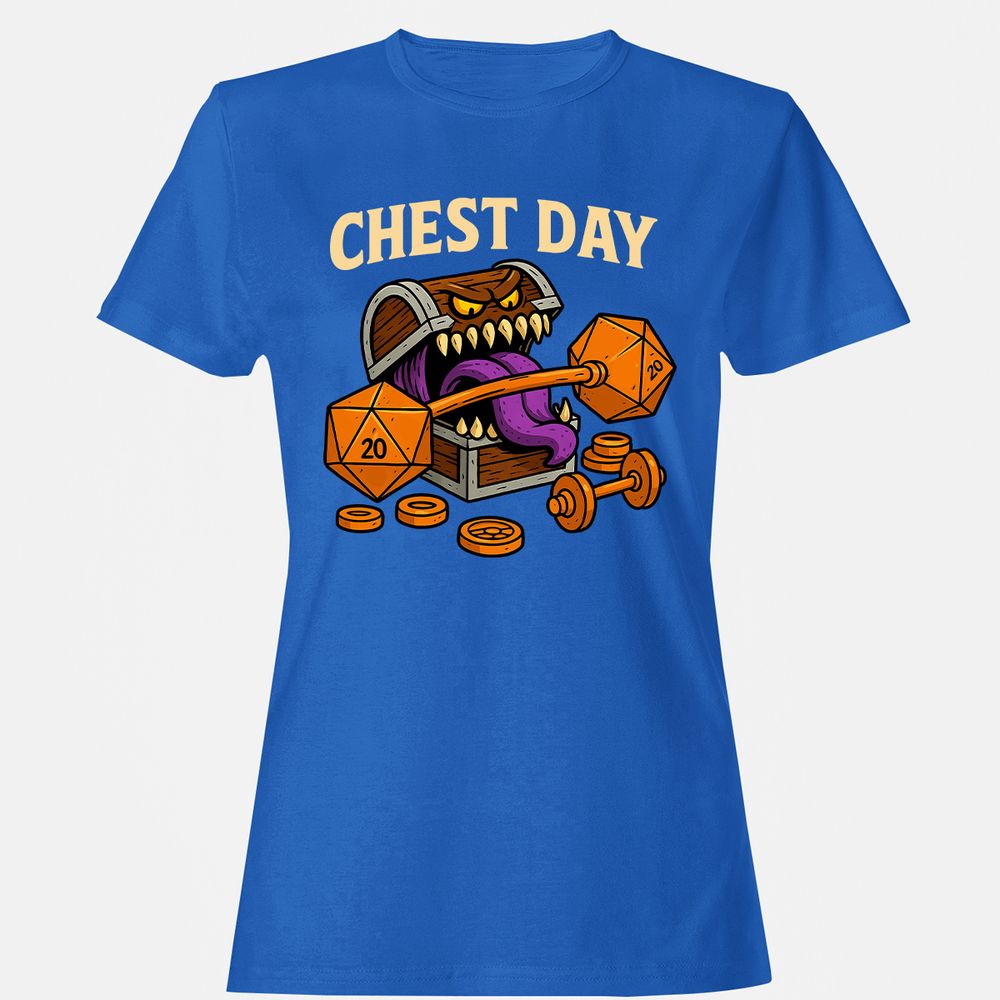 Chest Day Women's T-Shirt - Royal - 14
