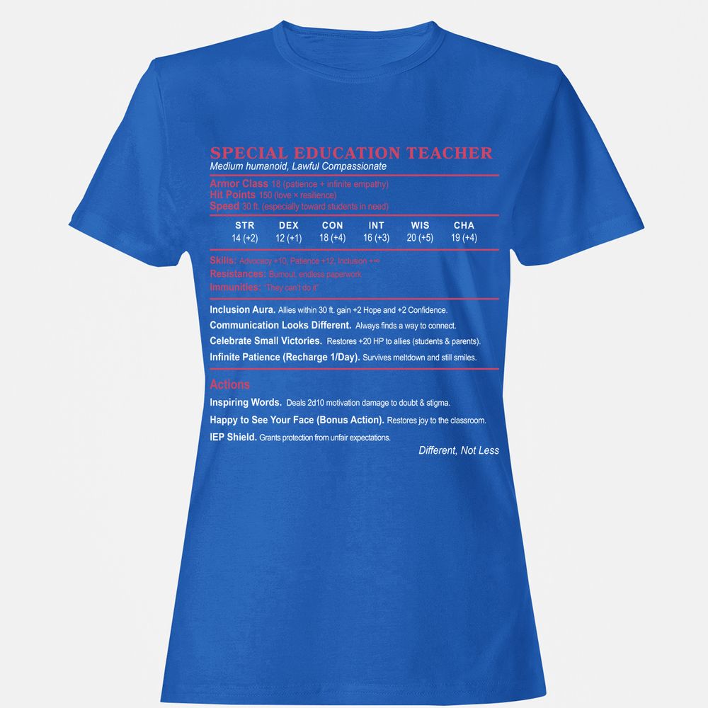Special Education Teacher Women's T-Shirt - Royal - 14