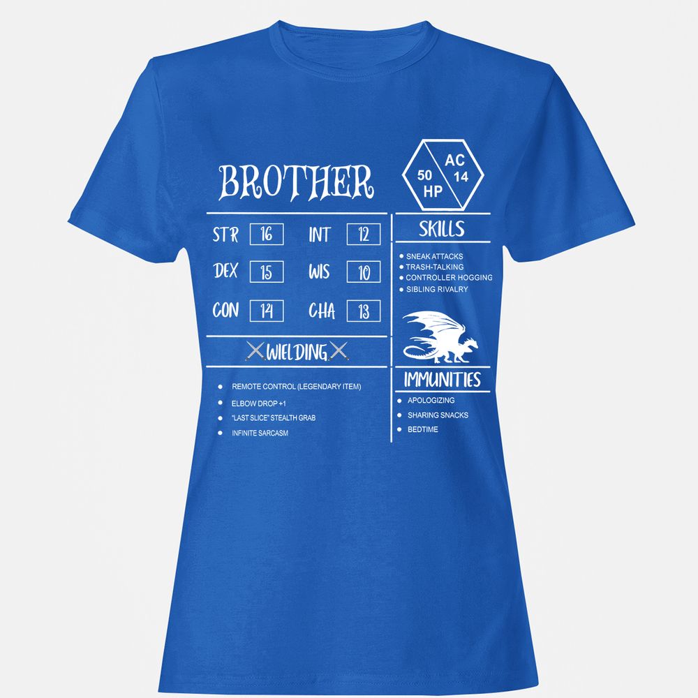Brother Stats Women's T-Shirt - Royal - 14