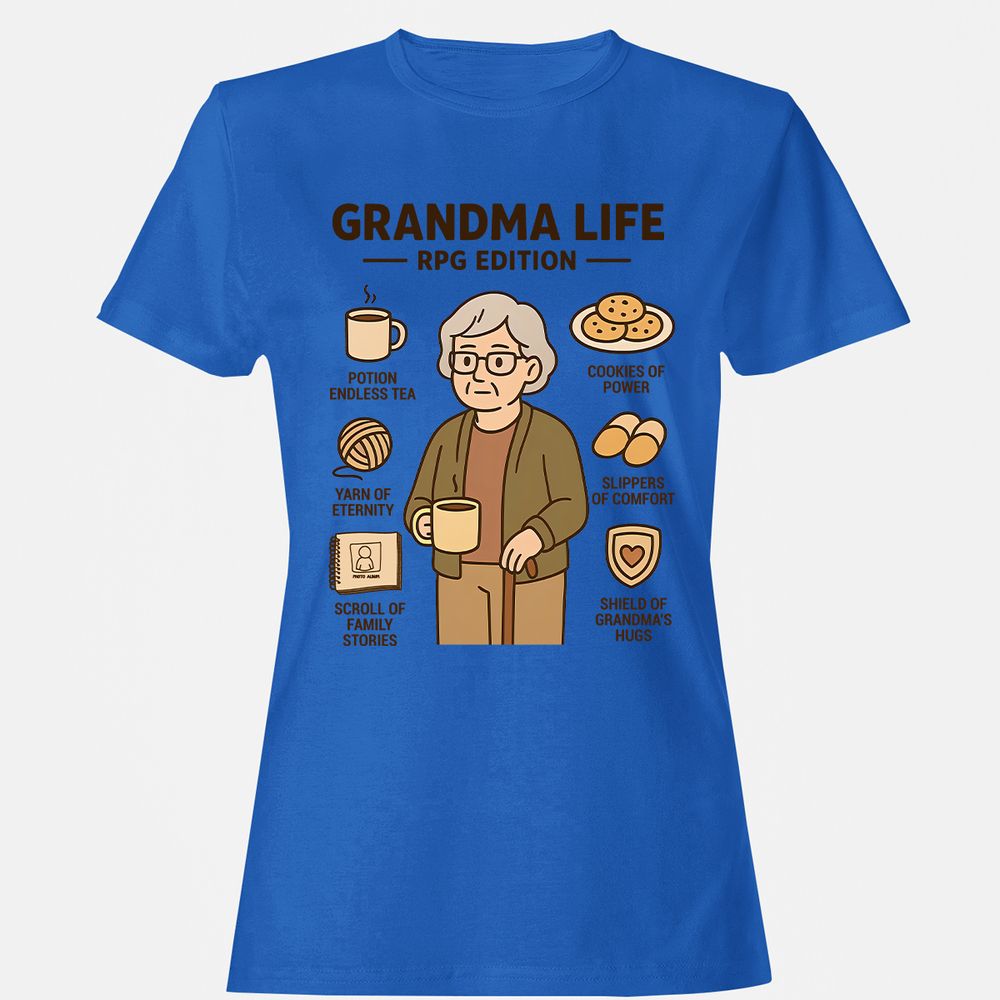 Grandma Life RPG Edition Women's T-Shirt - Royal - 14