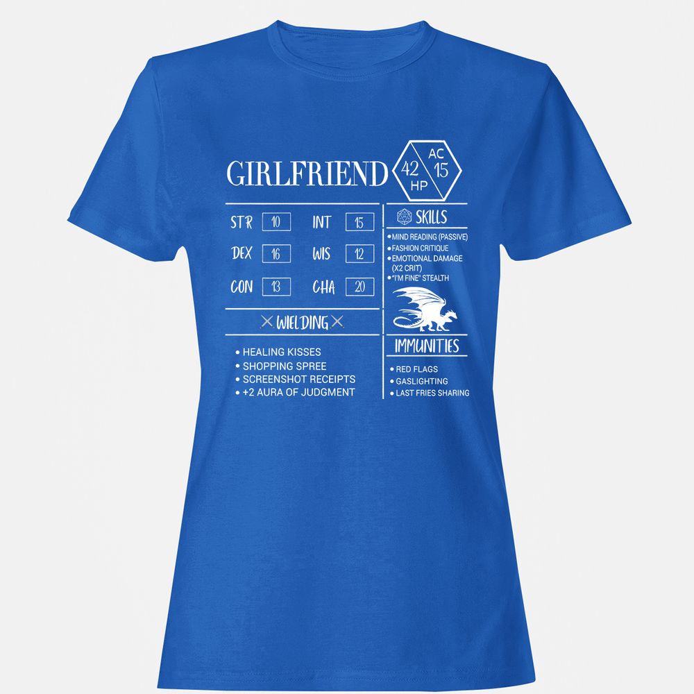 Girlfriend Stats Women's T-Shirt - Royal - 14