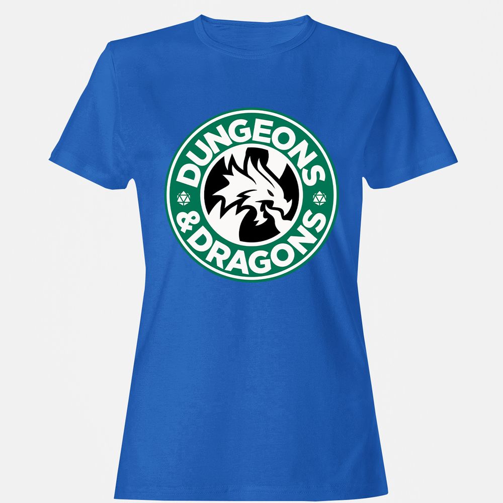 D&D Coffee Women's T-Shirt - Royal - 14