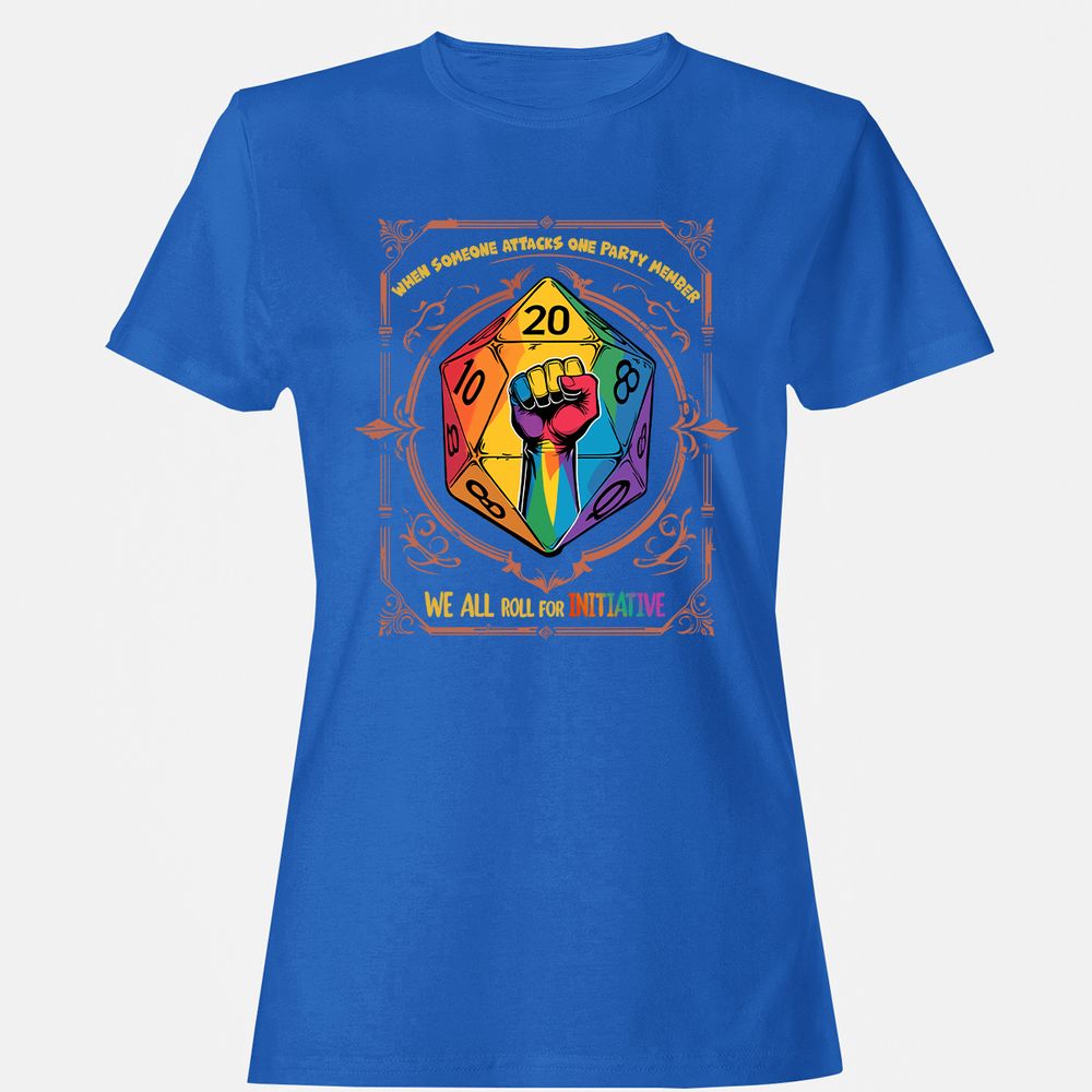 Roll For Initiative Women's T-Shirt - Royal - 14