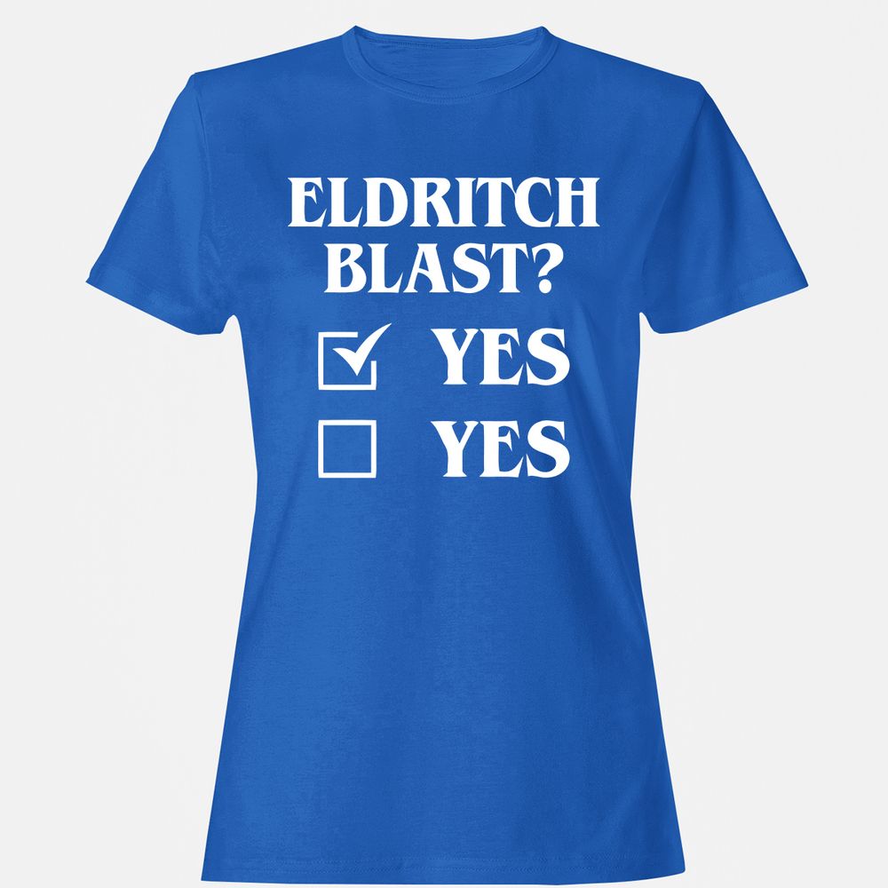 Eldritch Blast Yes Women's T-Shirt - Royal - 14