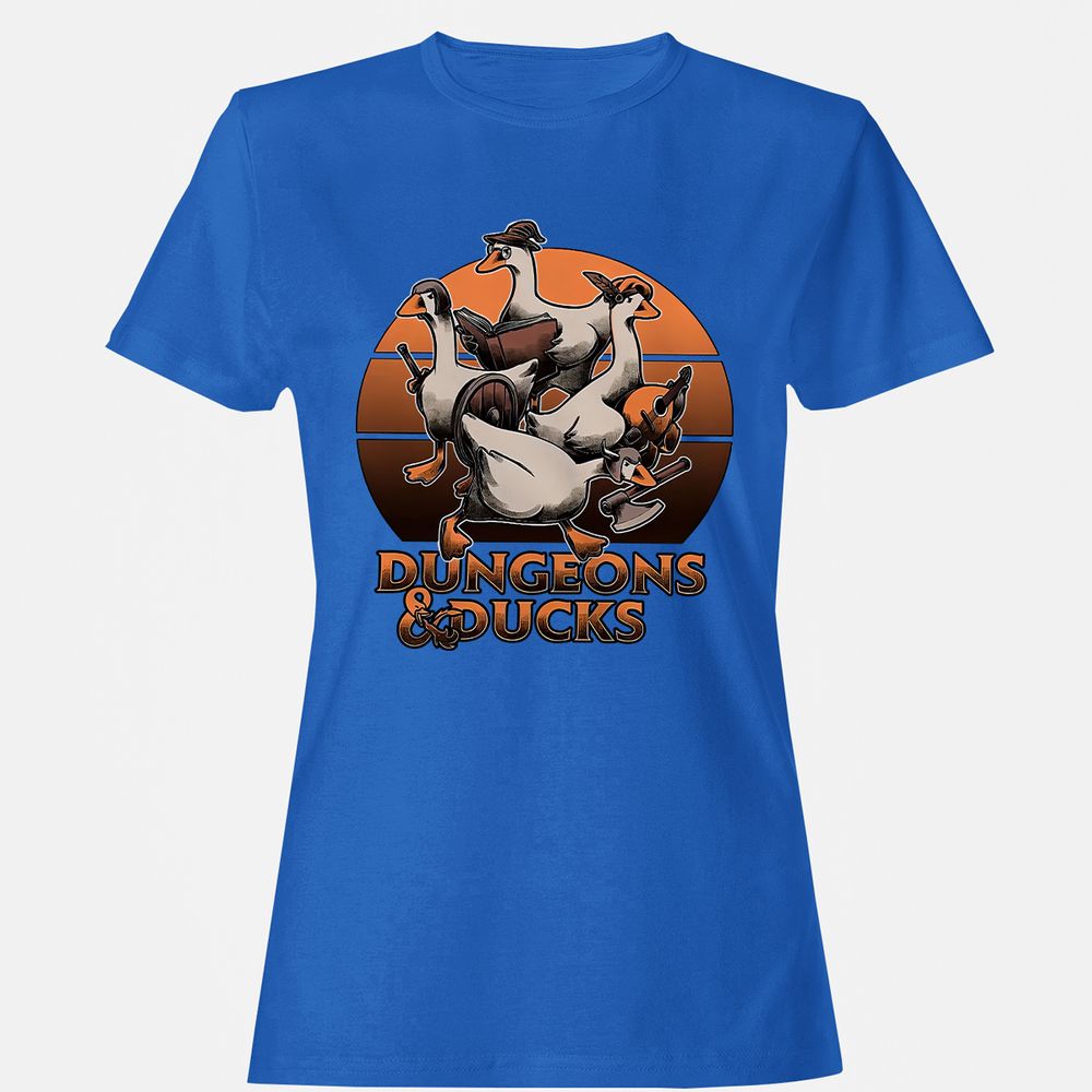 Dungeons And Ducks Women's T-Shirt - Royal - 14