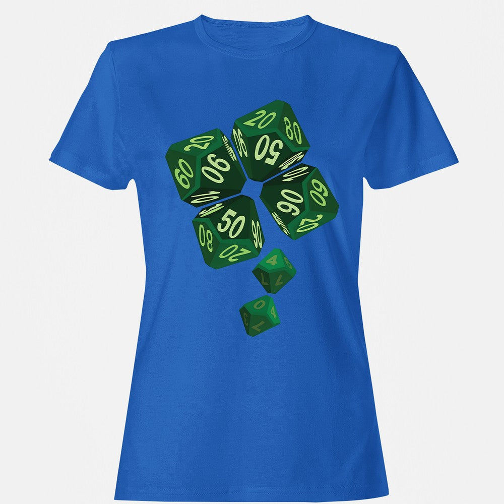 Dice Clover Women's T-Shirt - Royal - 14