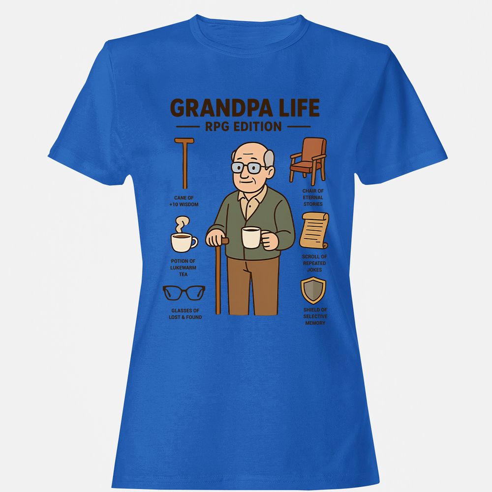 Grandpa Life RPG Edition Women's T-Shirt - Royal - 14