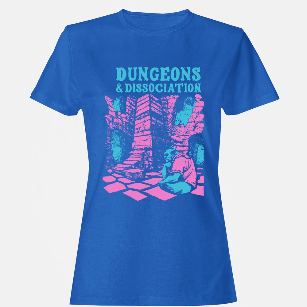 Dungeons And Dissociation Women's T-Shirt - Royal - 14