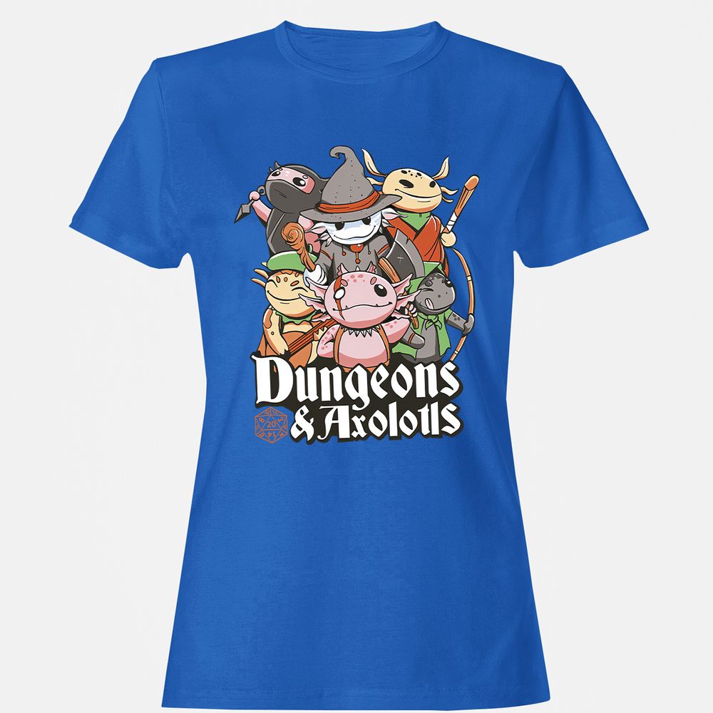 Dungeons And Axolotls Women's T-Shirt - Royal - 14