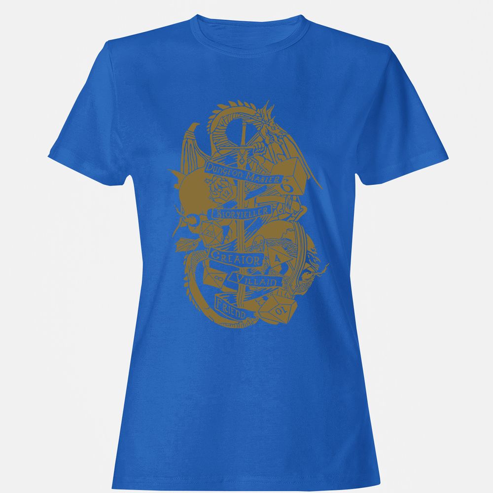 Dungeon Master Dragon Women's T-Shirt - Royal - 14