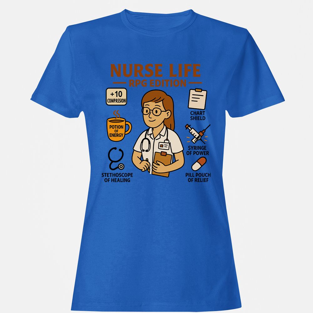 Nurse Life RPG Edition Women's T-Shirt - Royal - 14