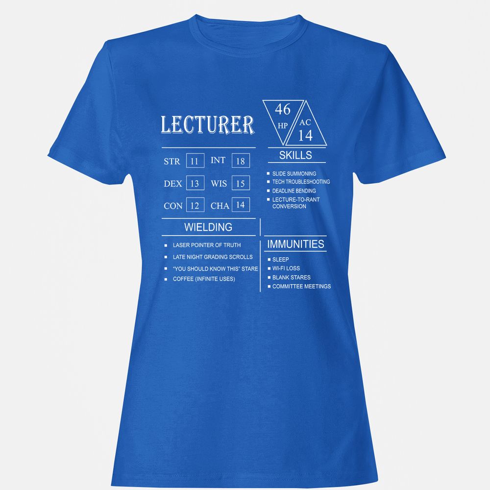 Lecturer New Women's T-Shirt - Royal - 14