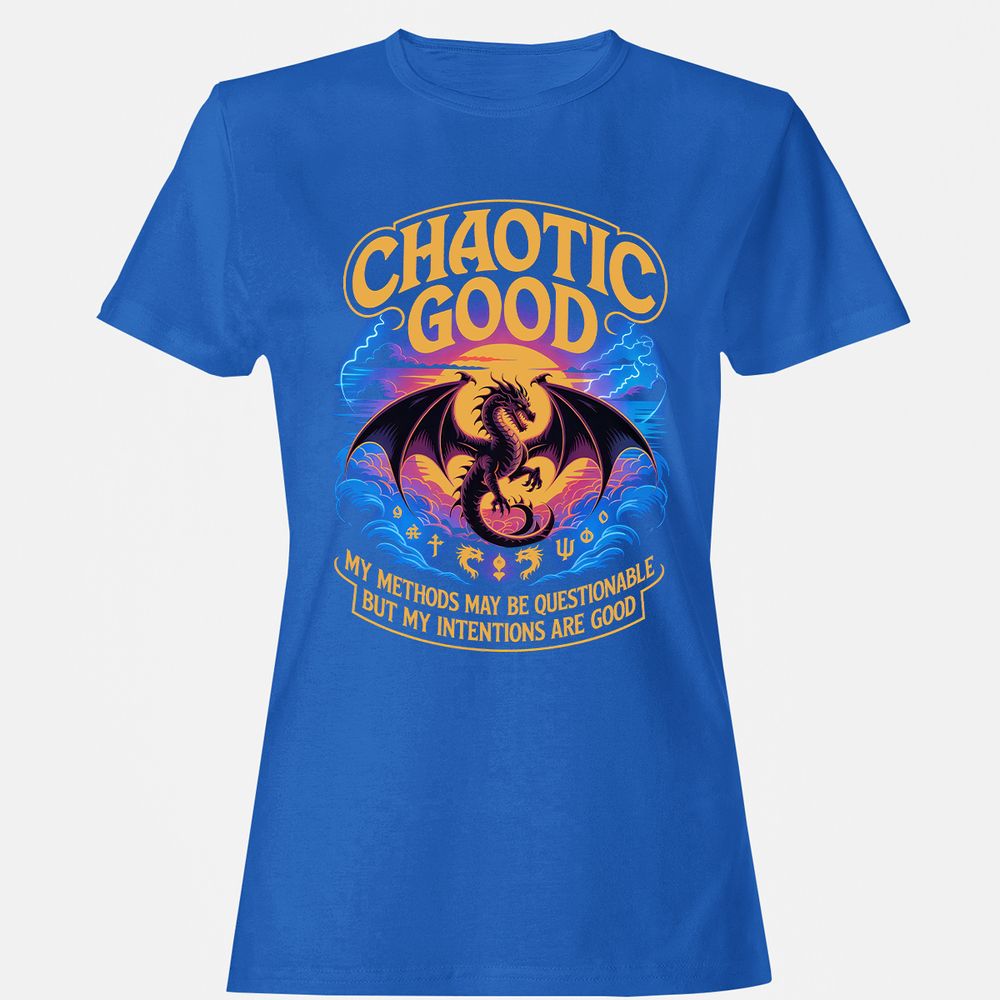 Chaotic Good Women's T-Shirt - Royal - 14