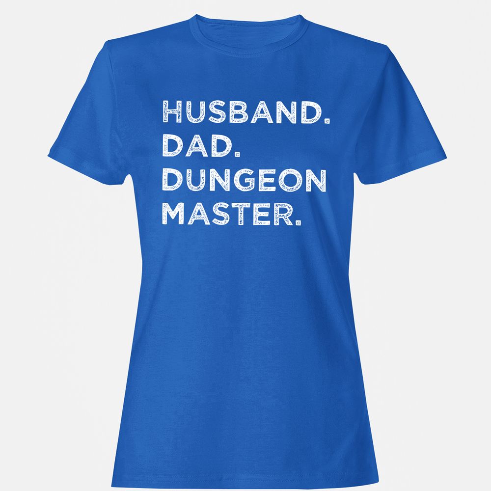 Husband Dad Dungeon Master Women's T-Shirt - Royal - 14