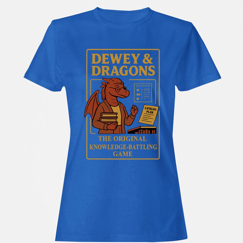 Dewey & Dragons Women's T-Shirt - Royal - 14
