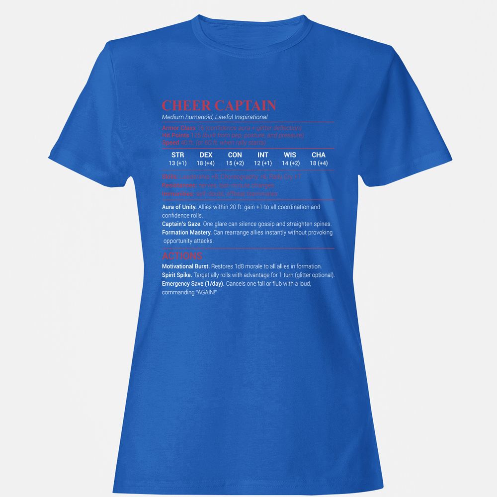 Cheer Captain Women's T-Shirt - Royal - 14