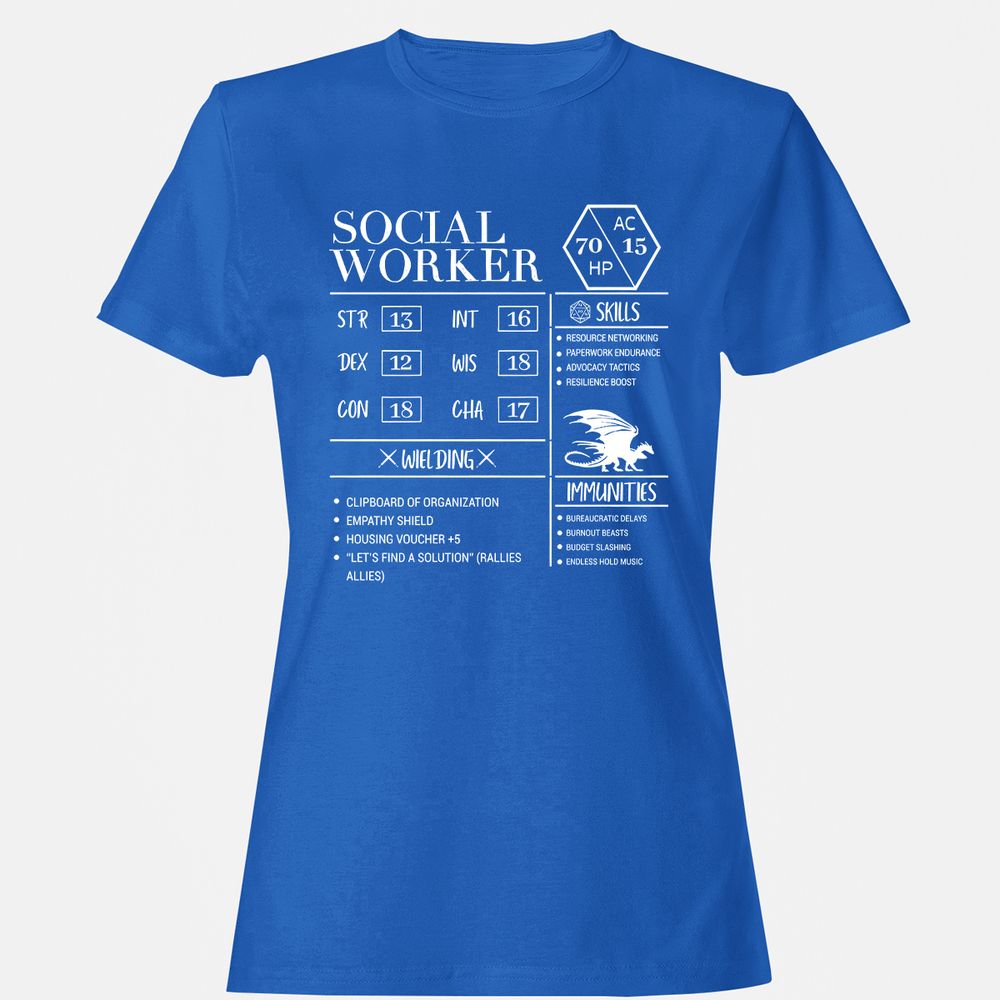 Social Worker New Women's T-Shirt - Royal - 14