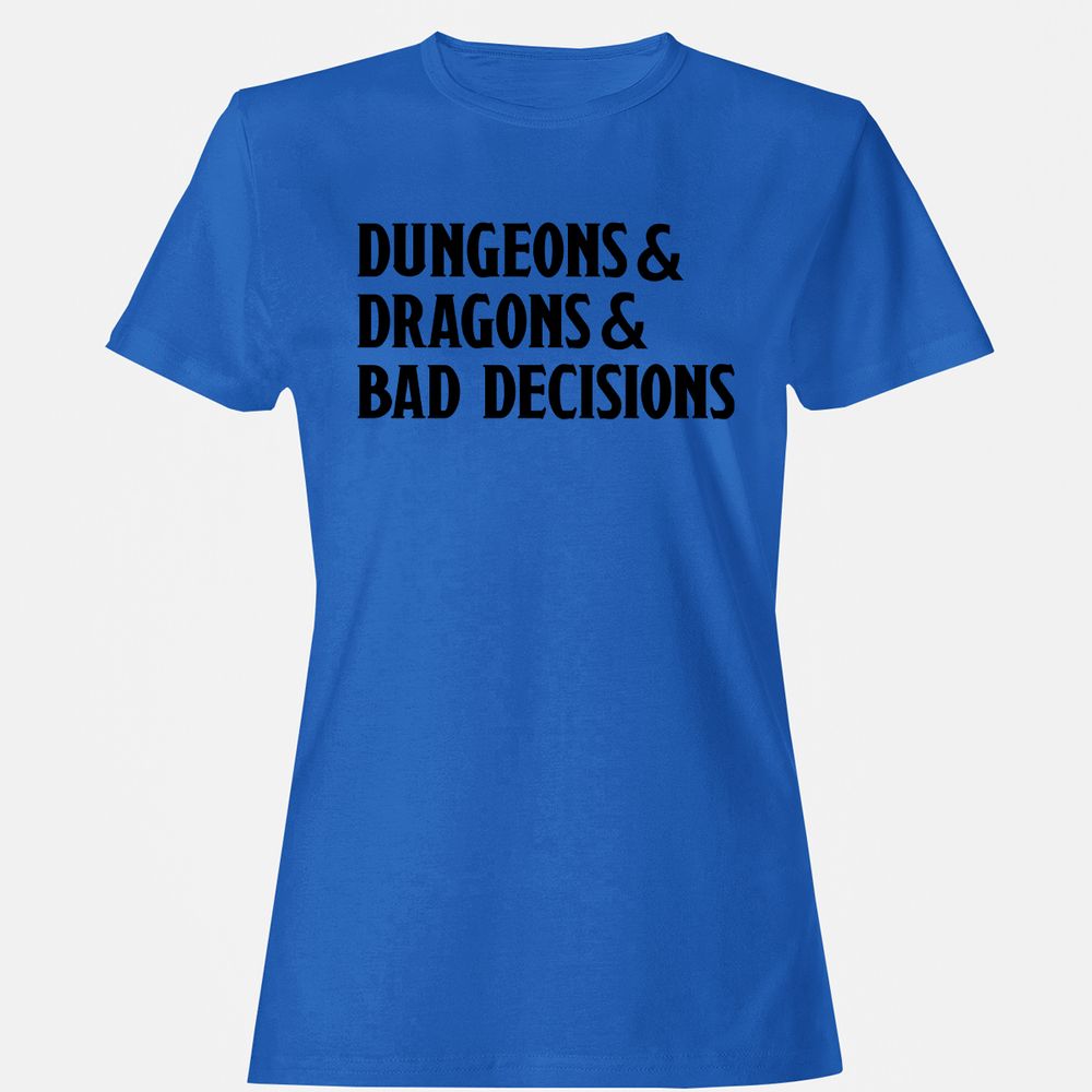 Bad Decisions Women's T-Shirt - Royal - 14