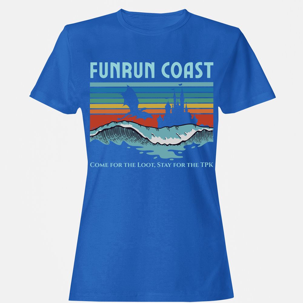 FUNRUN COAST Women's T-Shirt - Royal - 14