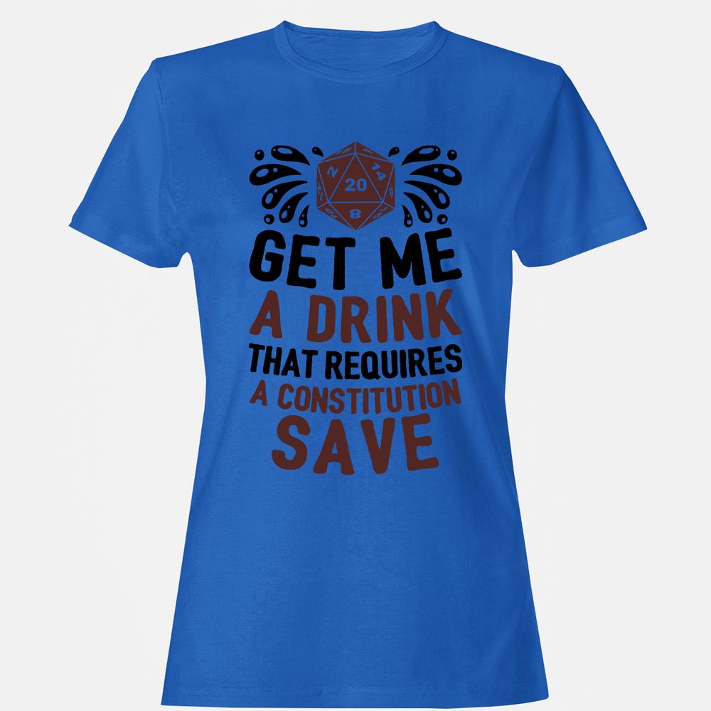 Get Me A Drink Women's T-Shirt - Royal - 14