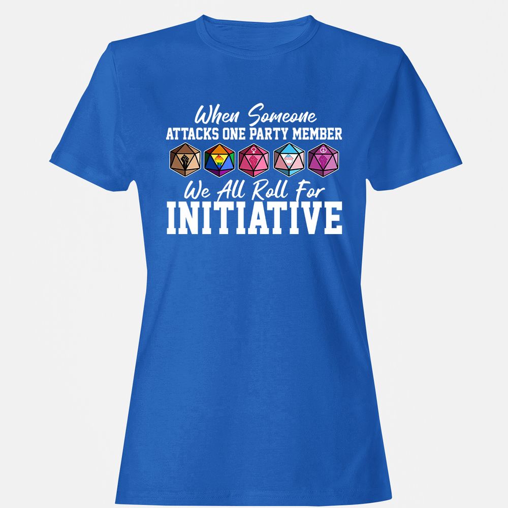 LGBT Roll For Initiative Women's T-Shirt - Royal - 14