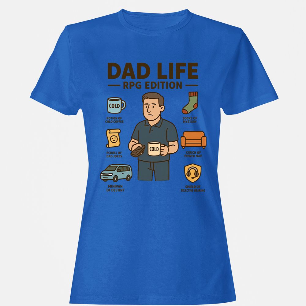 Dad Life RPG Edition Women's T-Shirt - Royal - 14